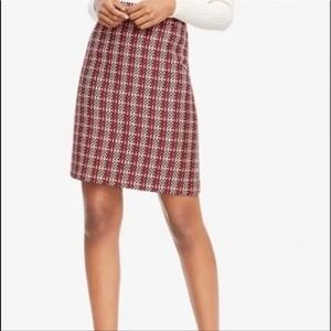 Ann Taylor Pink Checkered Skirt